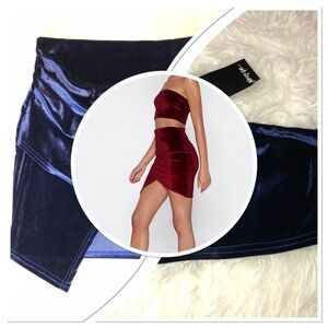 NWT NASTY GAL Love So Soft Crop Top Skirt Set Sz 8